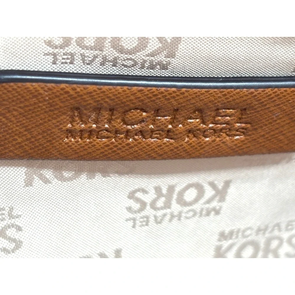 Michael Kors‎ Kellen Crosshatch Leather Satchel Medium 357GS0S6E Tote Adj Strap